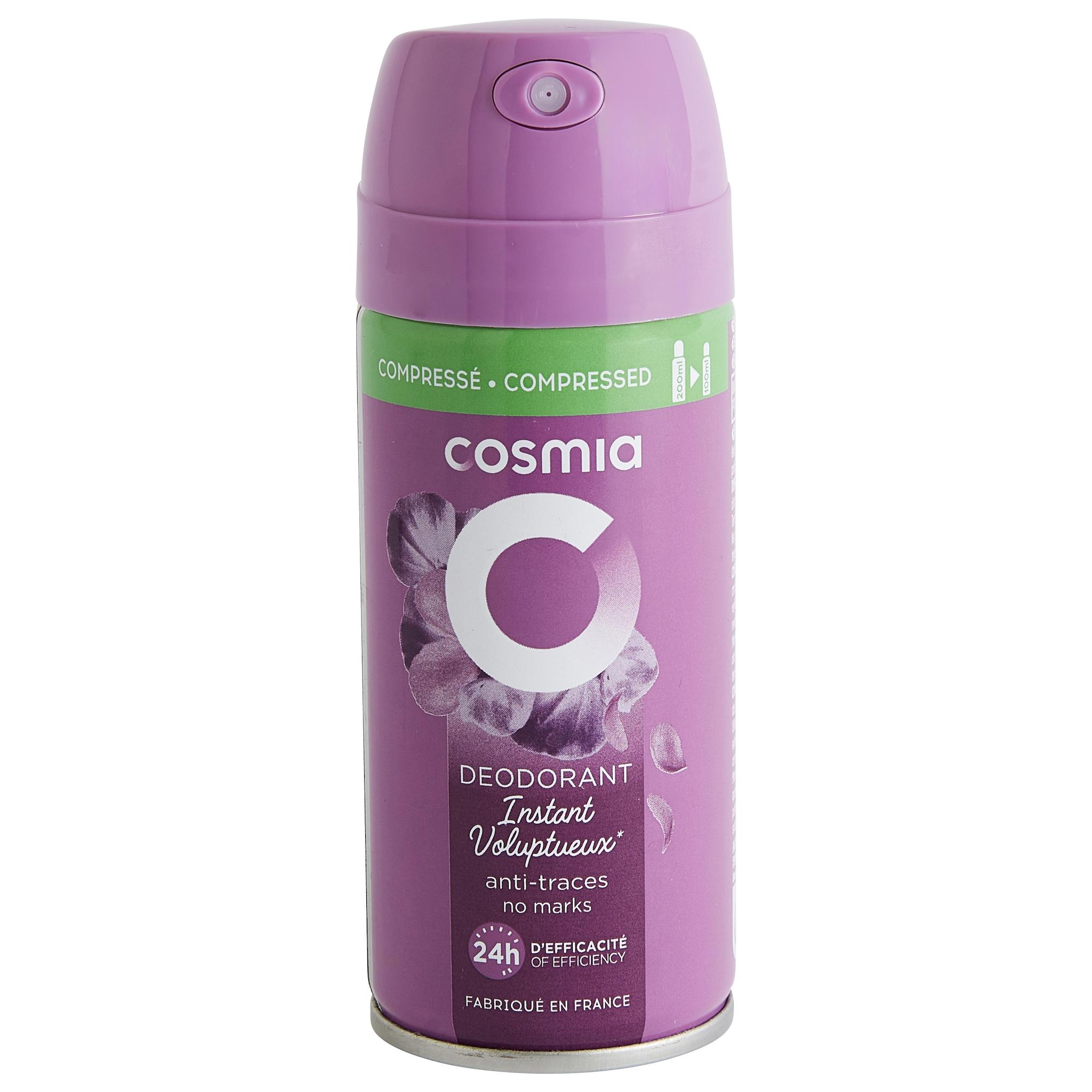 Voir la diapositive 3 : COSMIA Déodorant spray compressé 24h instant voluptueux anti-traces 100ml
