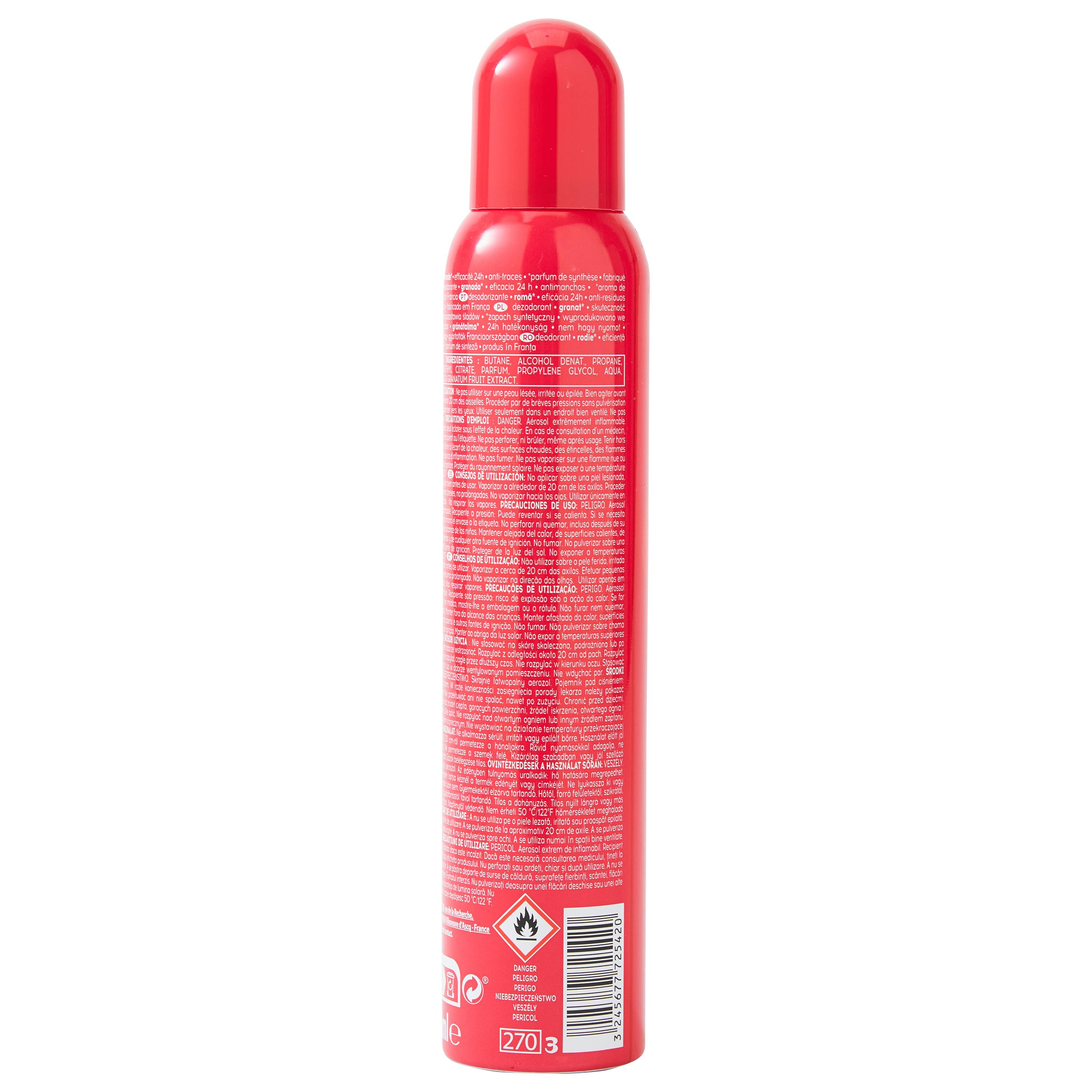 Voir la diapositive 2 : COSMIA Déodorant spray 24h à la grenade anti-traces sans sels d'aluminium 200ml
