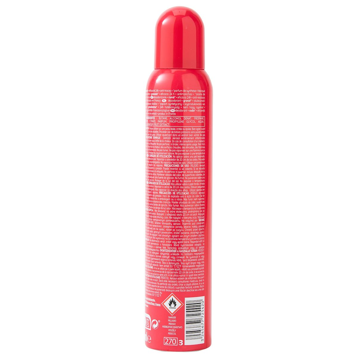 COSMIA Déodorant spray 24h à la grenade anti-traces sans sels d'aluminium 200ml