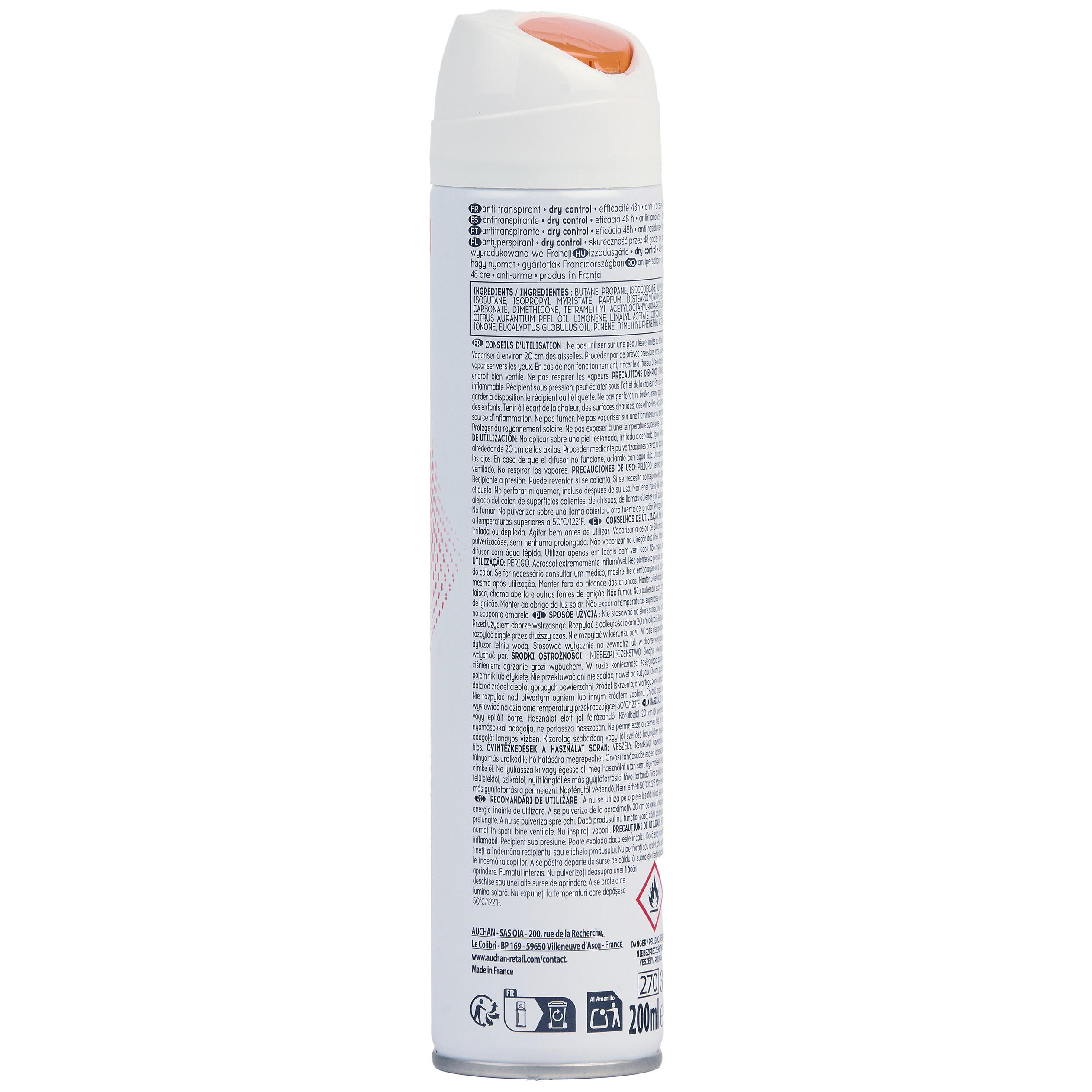 Voir la diapositive 4 : COSMIA Déodorant spray 48h dry control anti-traces 200ml