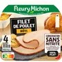 FLEURY MICHON Filet de poulet rôti sans nitrite 4 tranches 116g