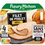 Voir la diapositive 2 : FLEURY MICHON Filet de poulet rôti sans nitrite 4 tranches 116g