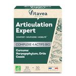 VITAVEA Gélules végétales articulation expert complexe 4 actifs bio 30 gélules végétales