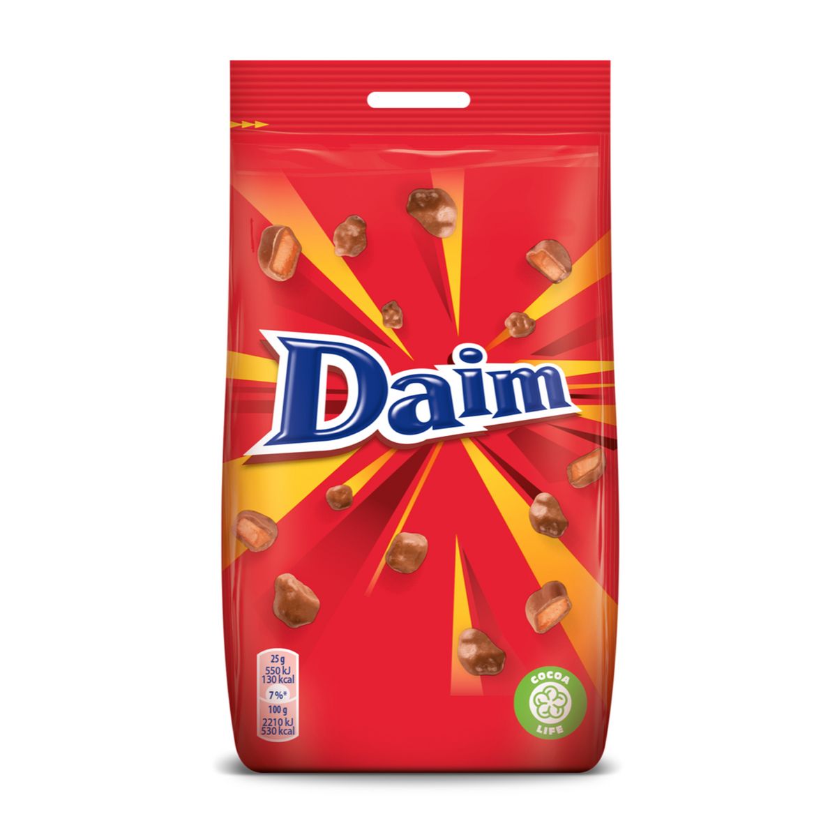 DAIM Billes de chocolat au lait fourrées au caramel croquant 225g
