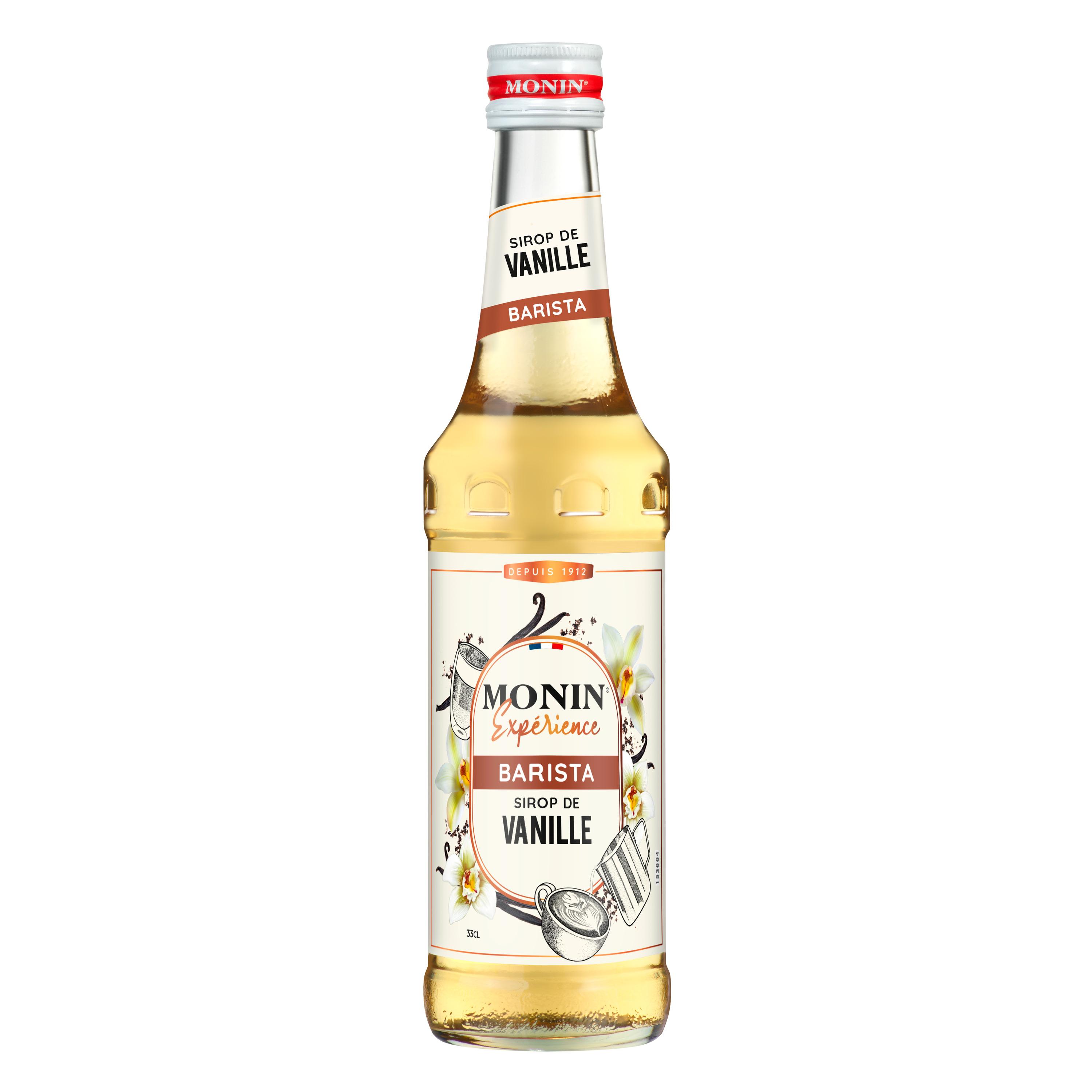 Voir la diapositive 2 : MONIN Sirop de vanille barista bouteille verre 33cl