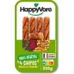 HAPPYVORE Chipolatas végétales aux herbes de Provences 4 pièces 200g