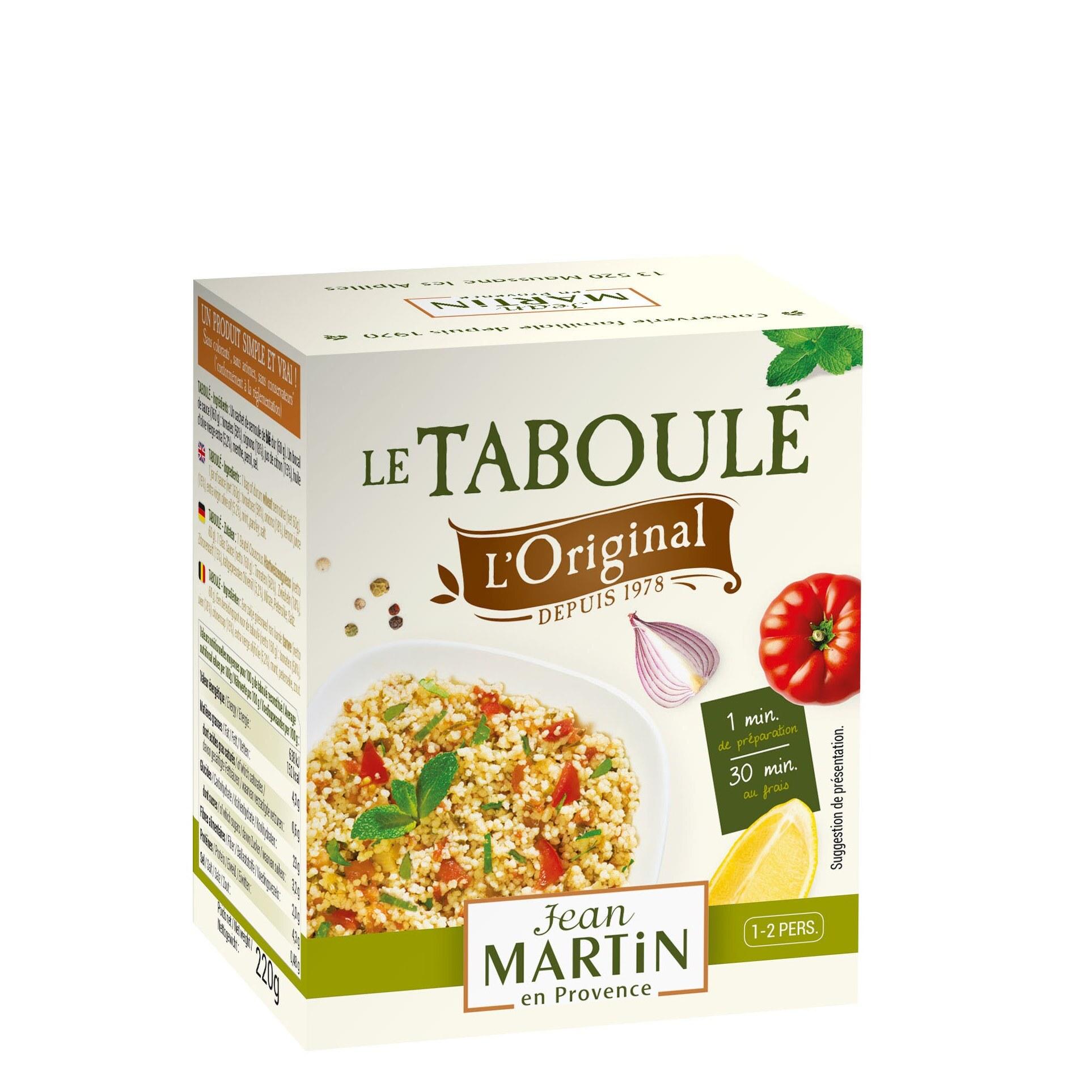 JEAN MARTIN Le taboulé l'Original 1 à 2 portion 220g