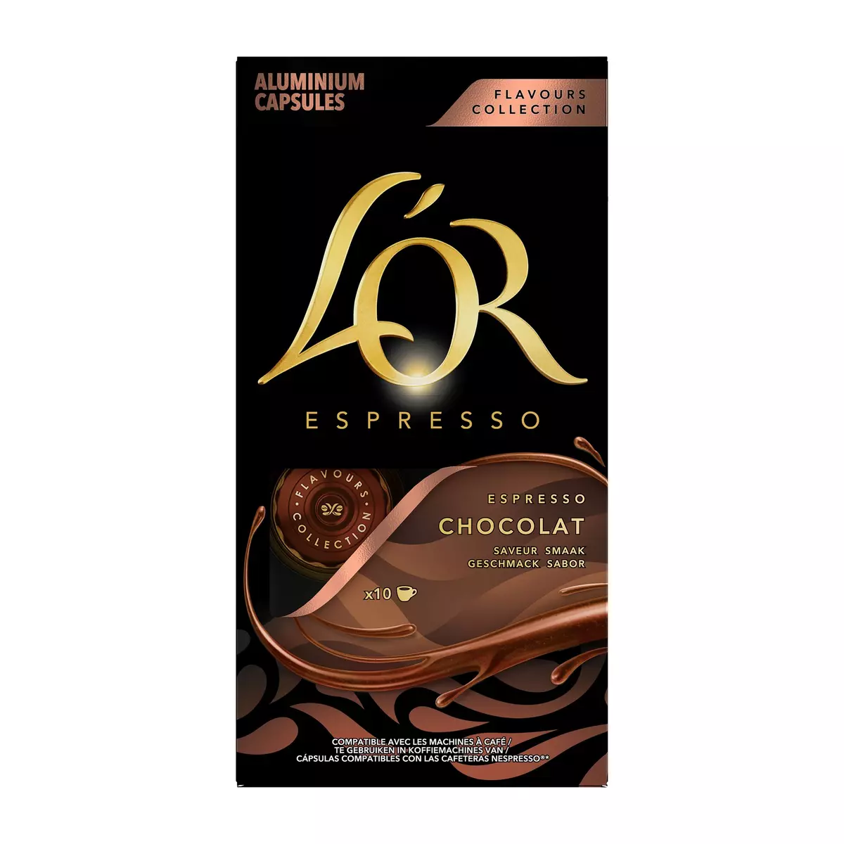 L'OR ESPRESSO Capsules de chocolat compatibles Nespresso 10 capsules 52g