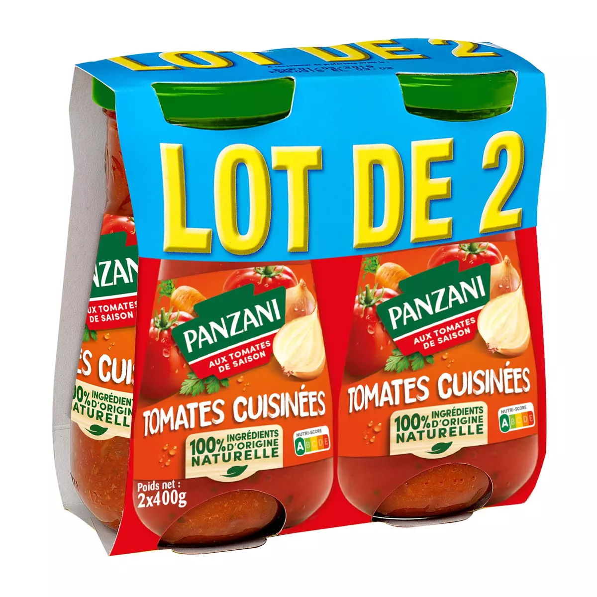 PANZANI Sauce tomates cuisinées 2x400g