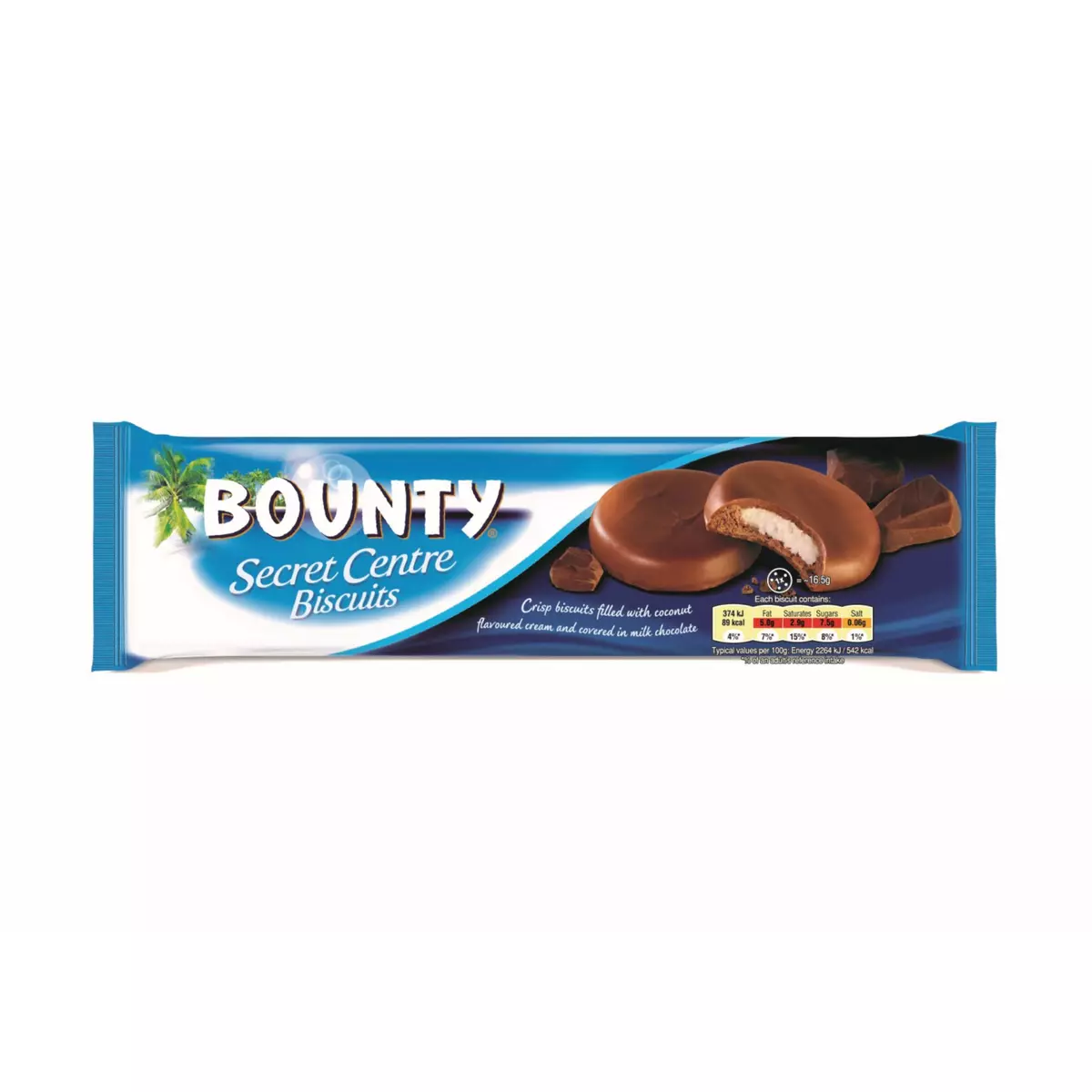 BOUNTY Secret centre biscuits chocolatées à la noix de coco 132g