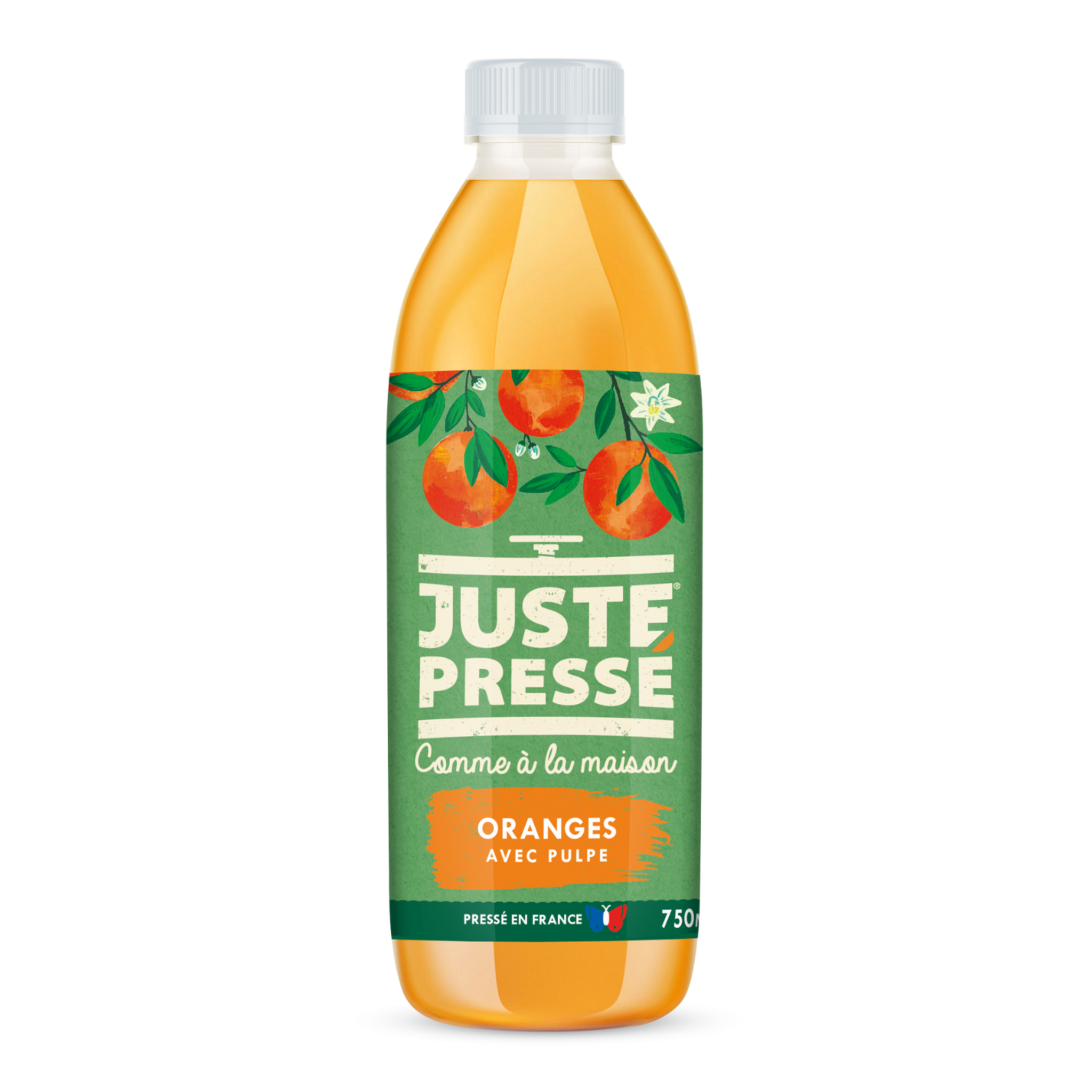 JUSTE PRESSÉ Pur jus d'orange avec pulpe 75cl