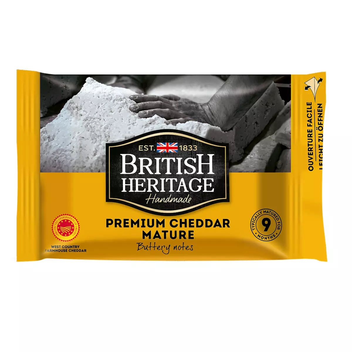 BRITISH HERITAGE  Premium cheddar mature 9 mois AOP 200g