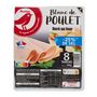 Voir la diapositive 2 : AUCHAN Blanc de poulet doré au four réduit en sel 8 tranches 240g