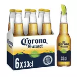 Corona Extra SUNSET Bière blonde au spiritueux mexicain jus de citron vert et sucre de canne 5.9% bouteilles