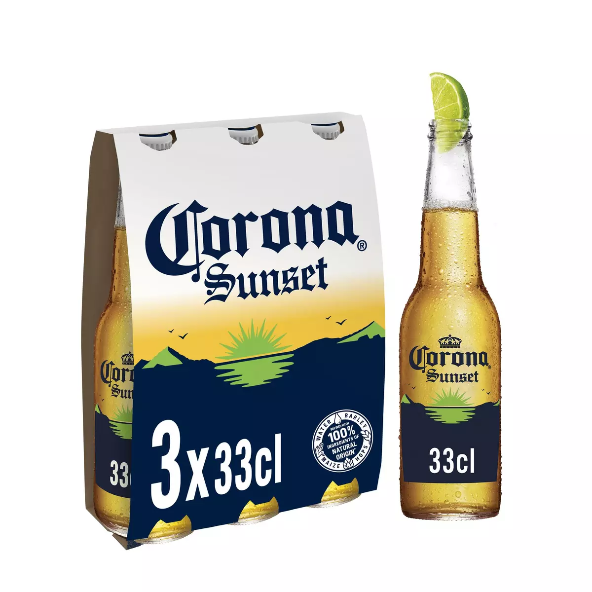 CORONA SUNSET Bière blonde extra 5.9% 3x33cl