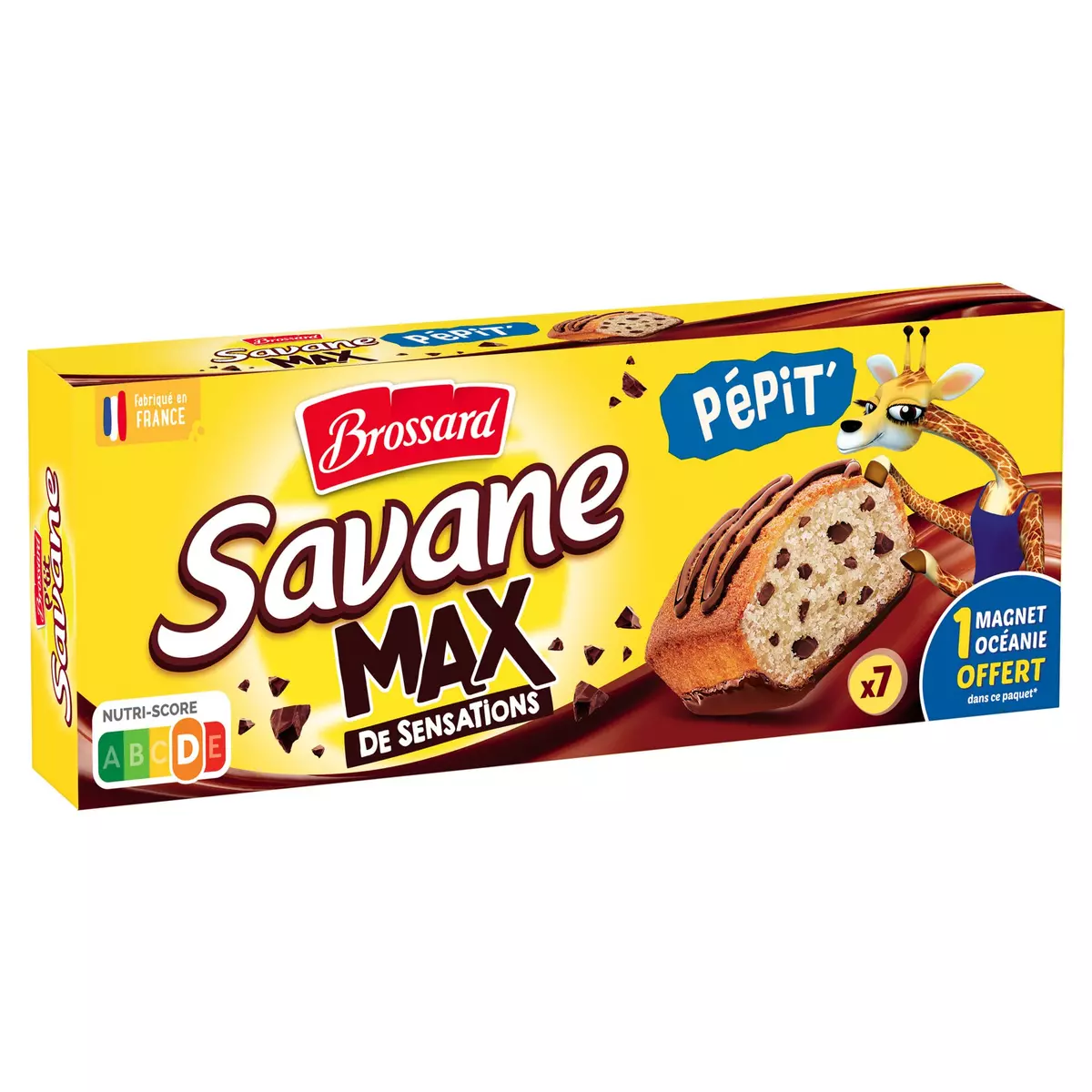 BROSSARD Savane Pépit' gâteaux aux pépites de chocolat sachets individuels 7 gâteaux 210g