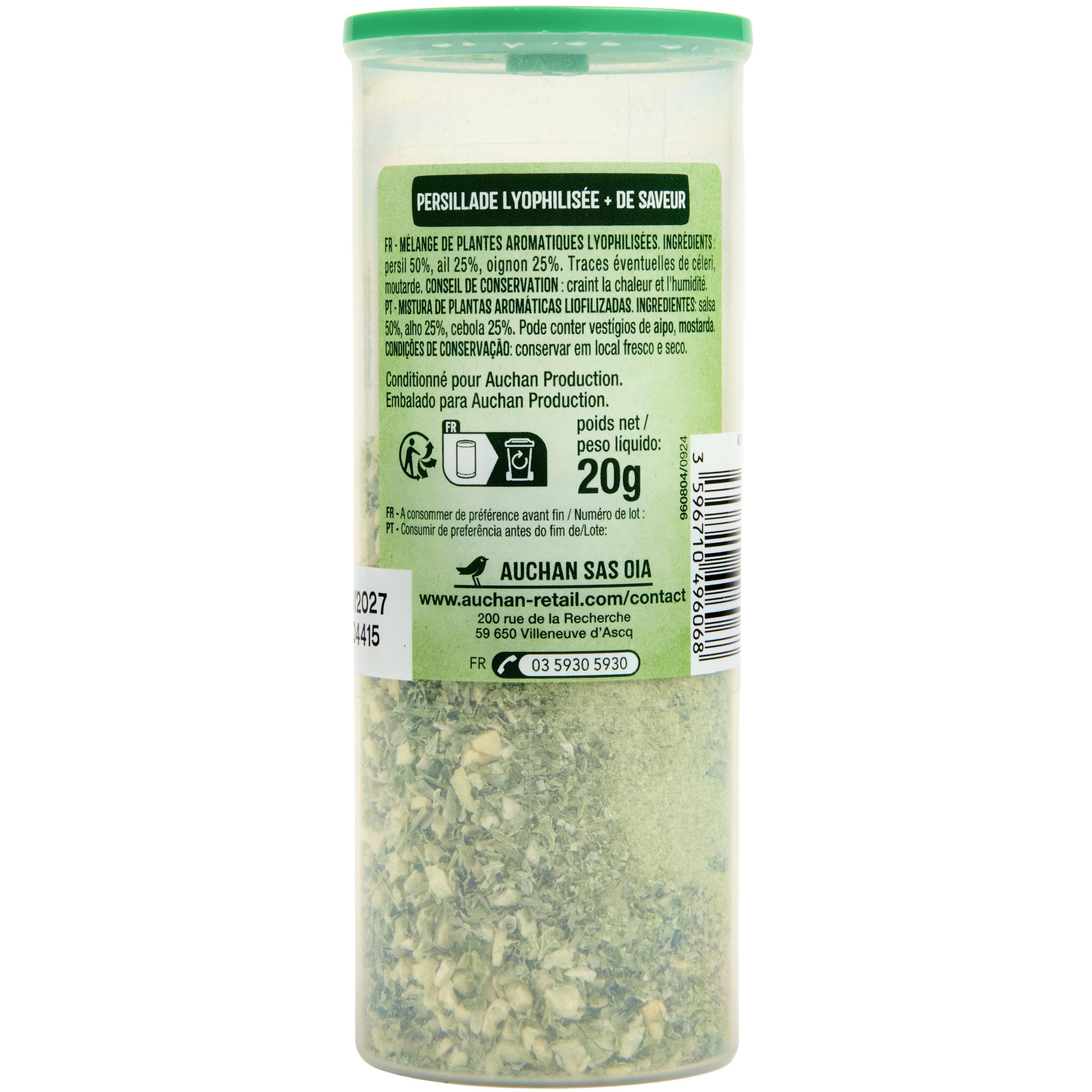 Voir la diapositive 2 : AUCHAN Persillade lyophilisée 20g