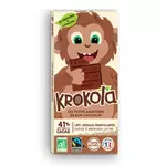Krokola Tablette de chocolat au lait et céréales croustillantes bio
