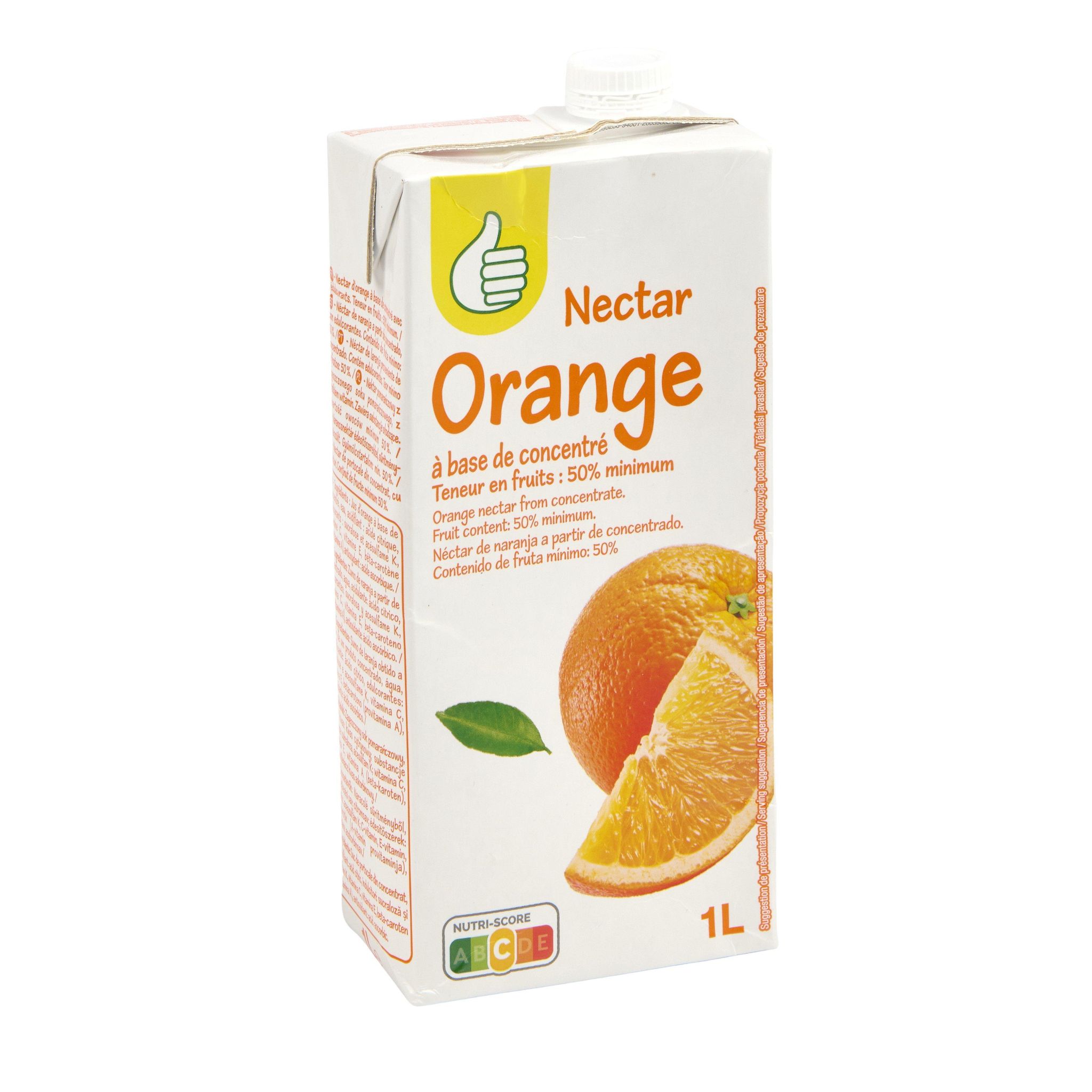 Voir la diapositive 4 : POUCE Nectar d'orange 1l