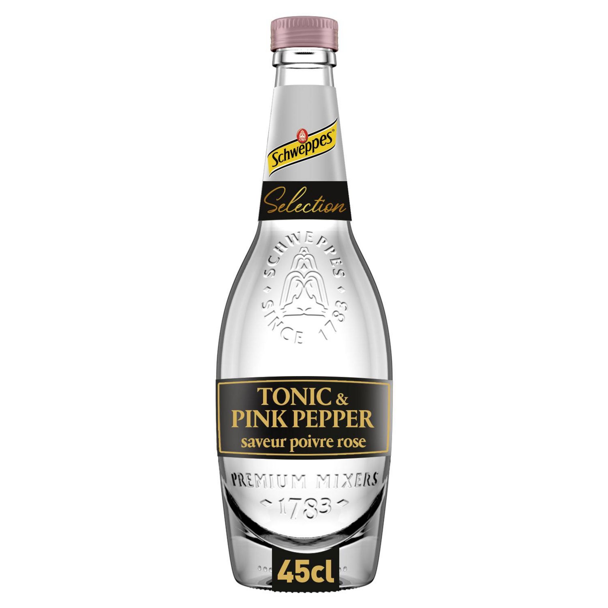 Voir la diapositive 2 : SCHWEPPES Boisson gazeuse tonic et pink pepper 45cl