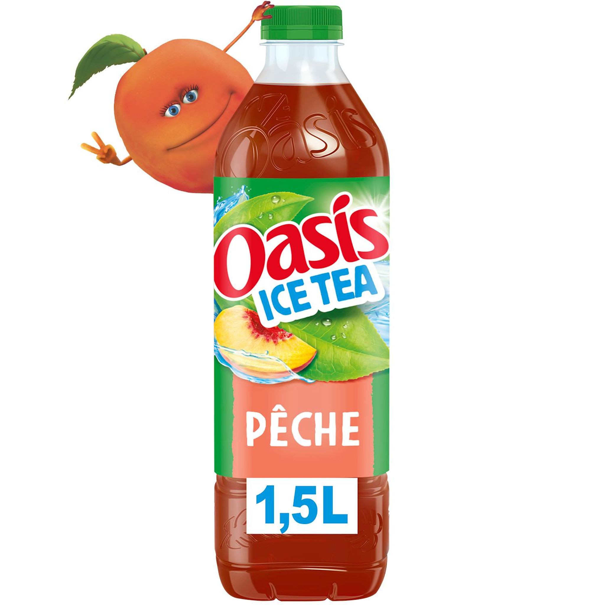 Voir la diapositive 4 : OASIS Ice Tea Boisson aux fruits et thé glacé saveur pêche 1.5l