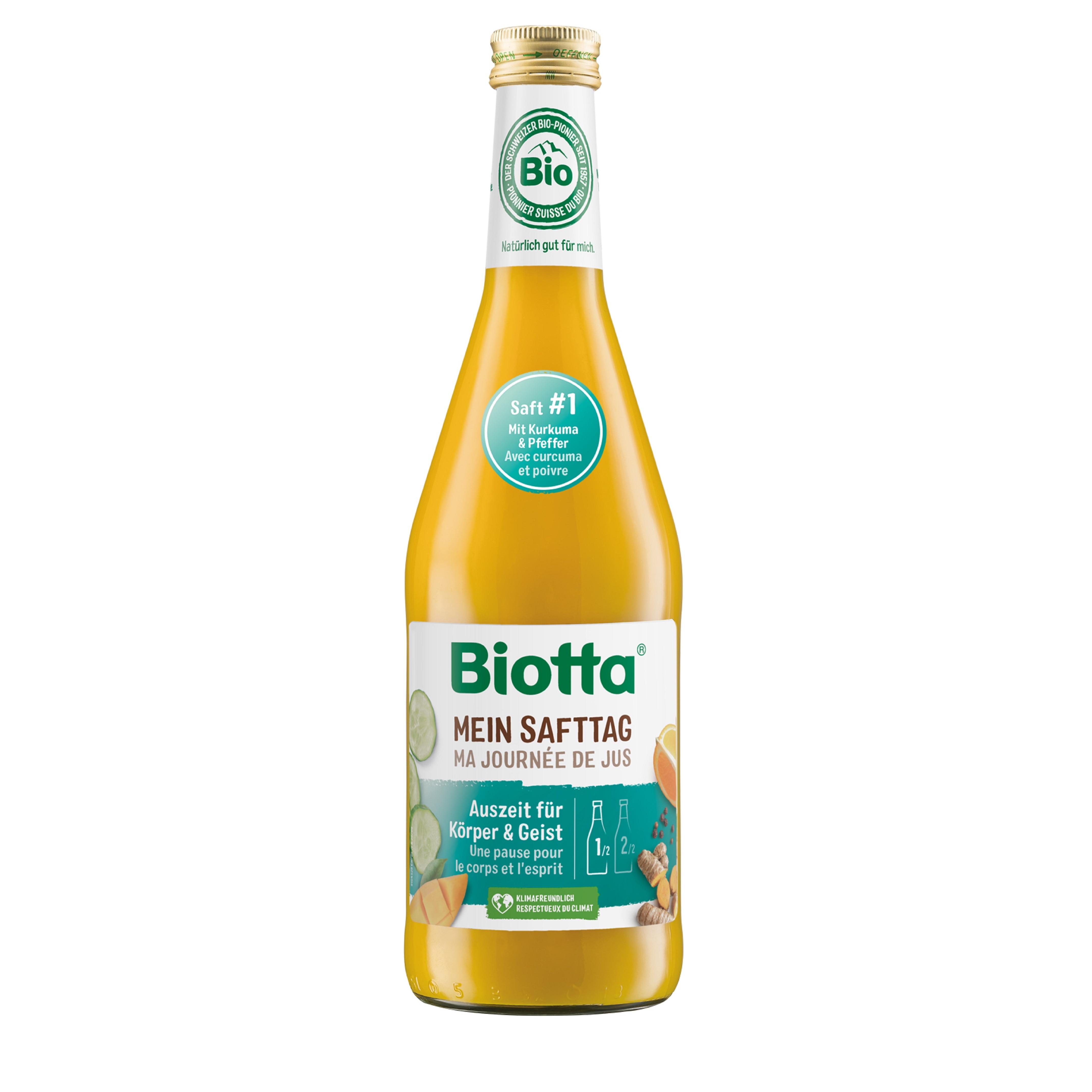 BIOTTA Jus de fruits et légumes pomme mangue concombre bio 50cl