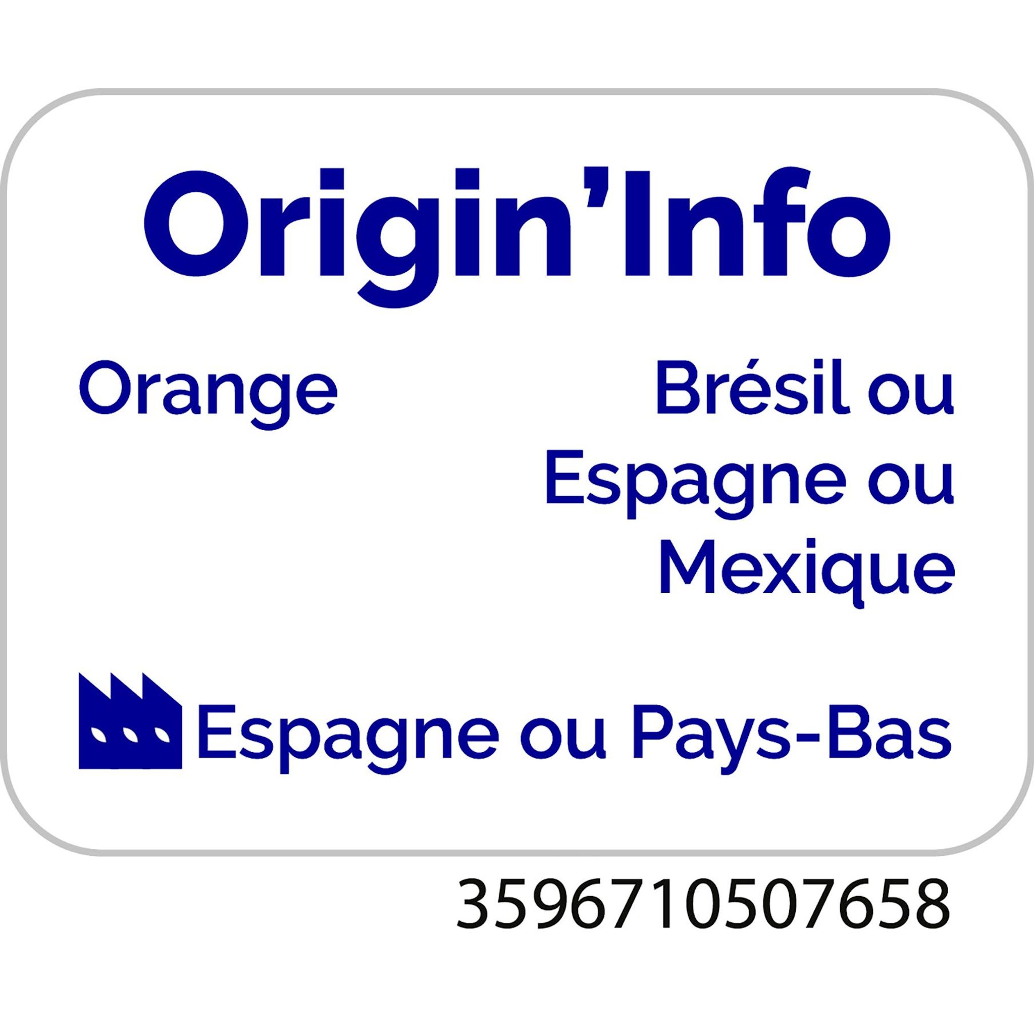 Voir la diapositive 3 : AUCHAN BIO 100% pur jus orange sans pulpe 90cl