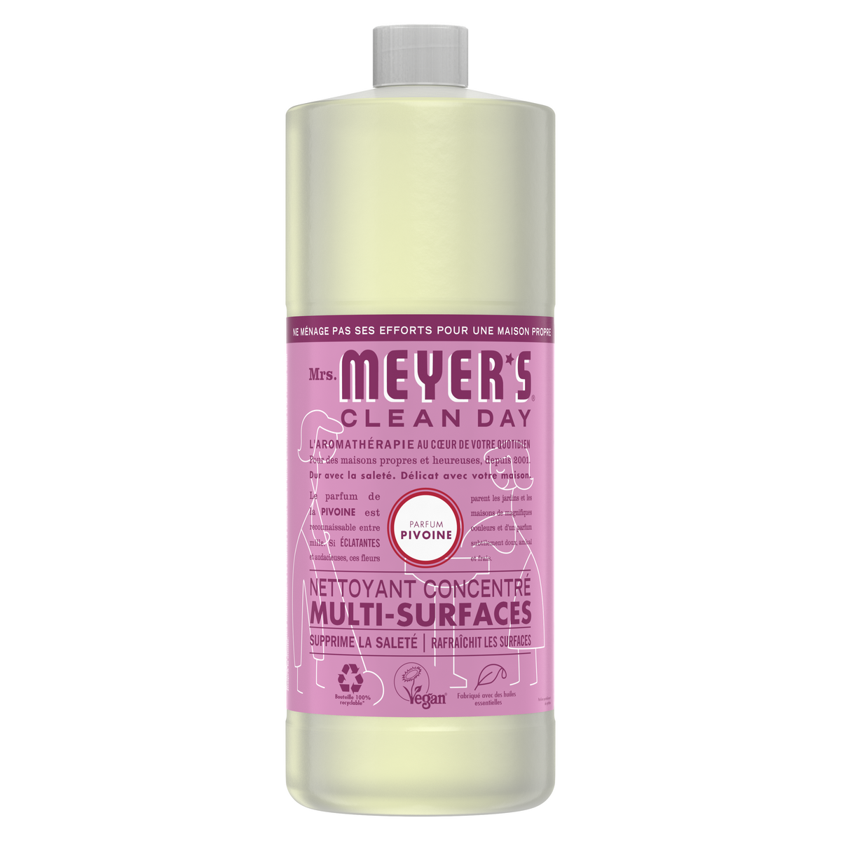MRS MEYERS Nettoyant concentré multi-surfaces à la pivoine 946ml