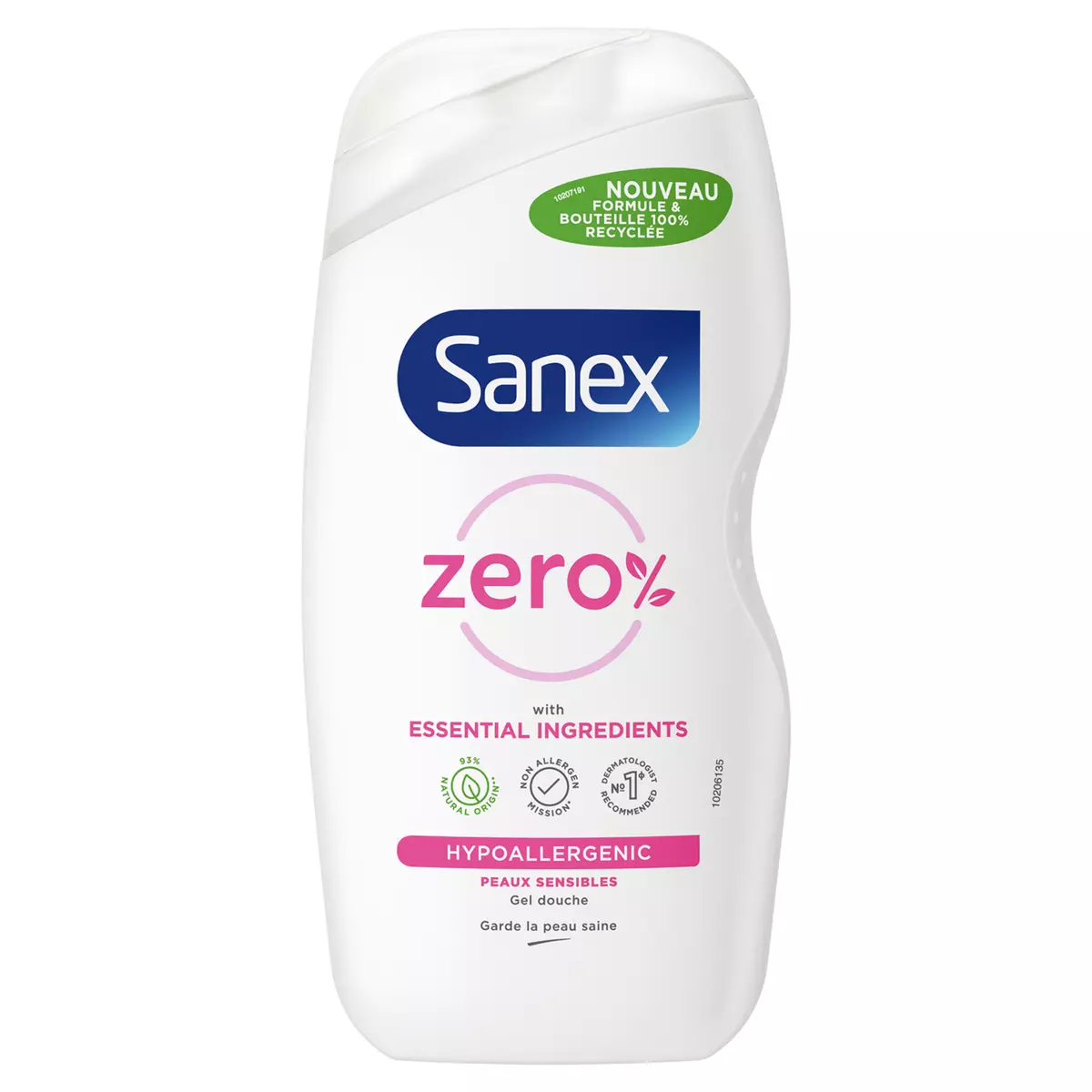 SANEX Zéro% Gel douche hypoallergénique peaux sensibles 475ml