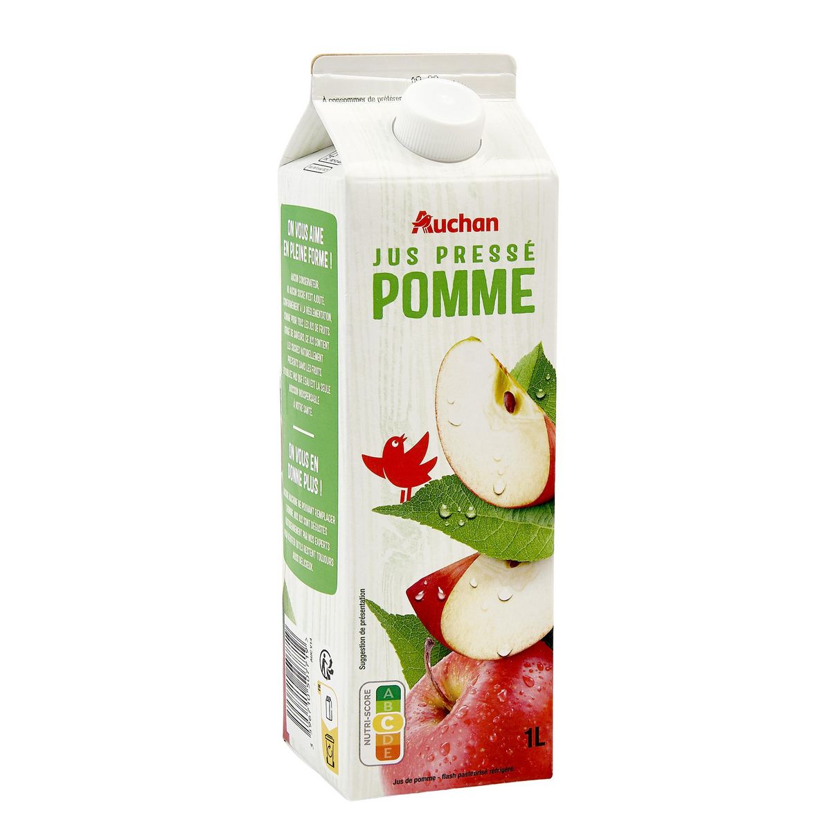 AUCHAN Pur jus de pomme 1l