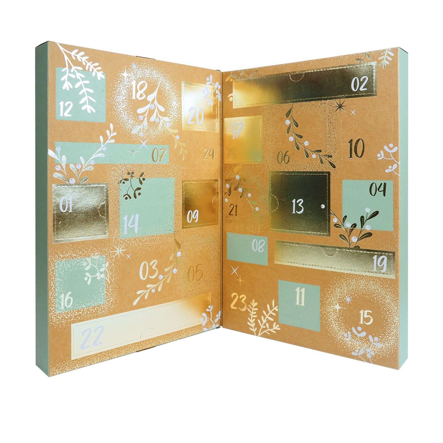 Voir la diapositive 2 : FEEL NATURAL Calendrier de l'avent beauté zéro déchet 24 pièces