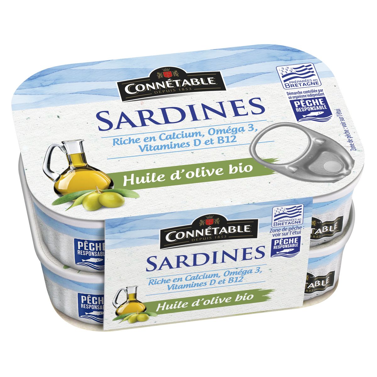 CONNETABLE Sardine à l'huile d'olive 2x135g