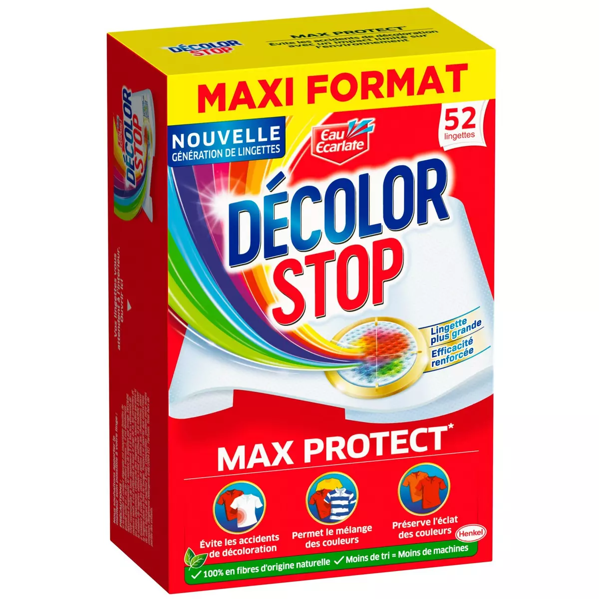 DECOLOR STOP Lingettes anti-décoloration Max Protect 52 lingettes
