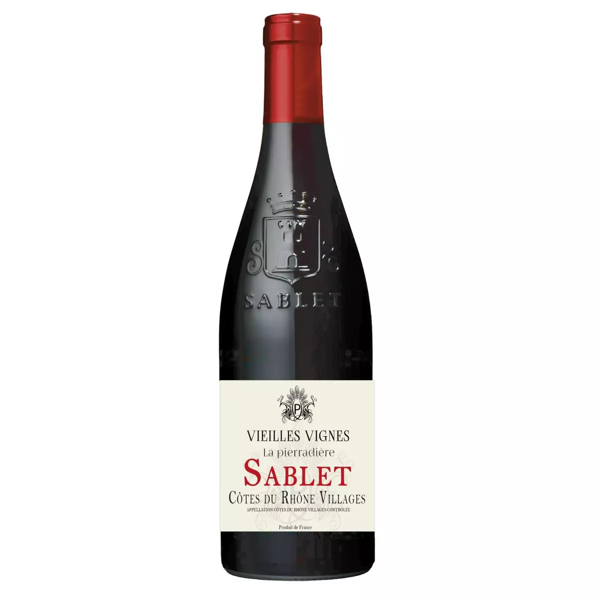 Vin rouge AOP Côtes-du-Rhône-Villages vieilles vignes Sablet la Pierradière 75cl
