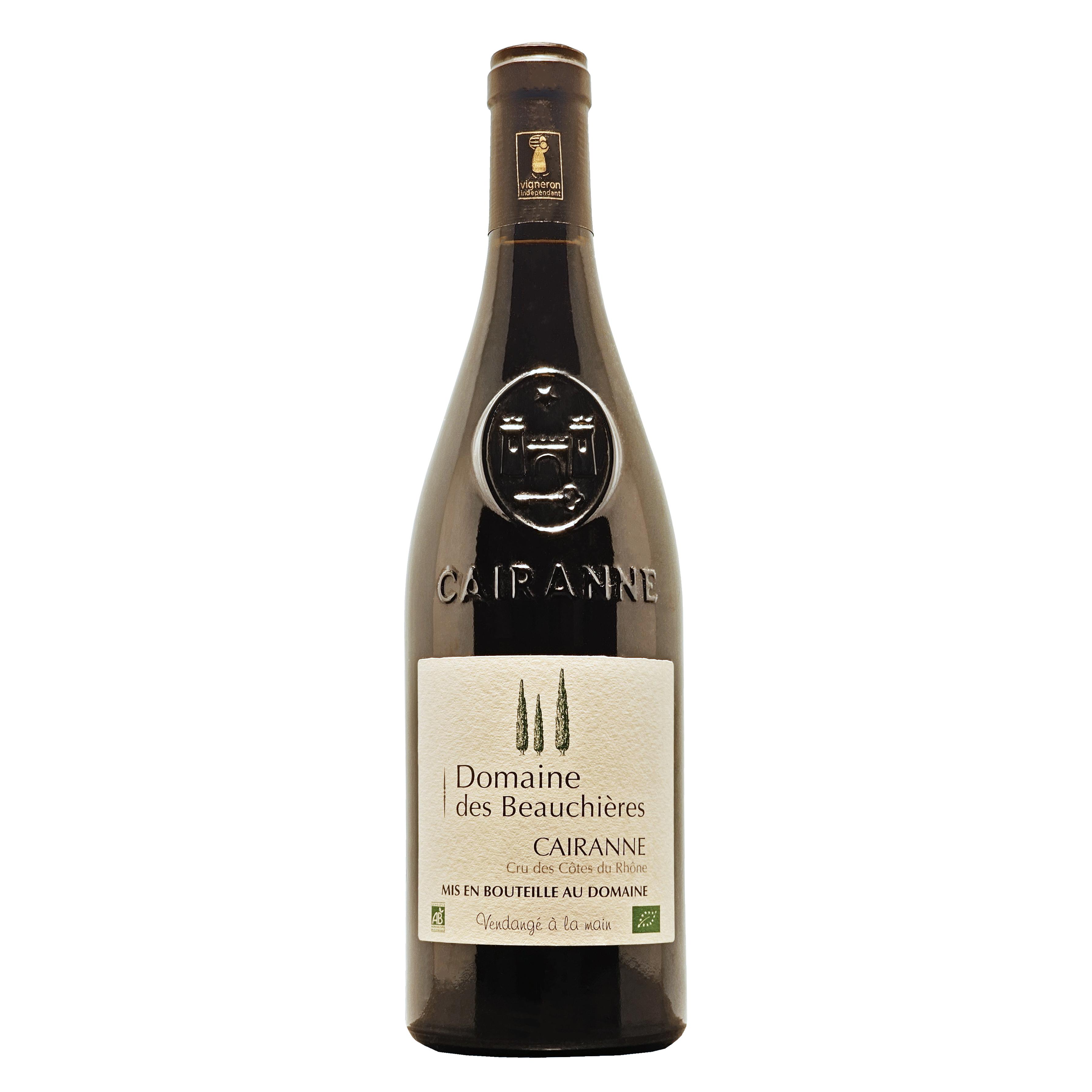 Voir la diapositive 2 : AOP Cairanne Domaine des Beauchières rouge bio 75cl