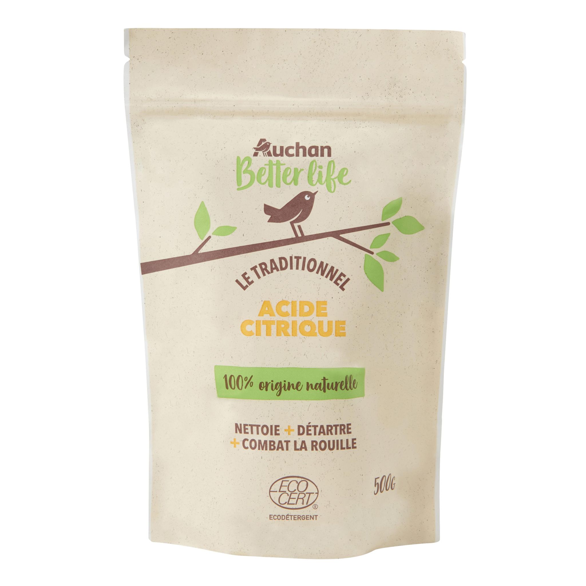 Voir la diapositive 2 : AUCHAN BETTER LIFE Acide citrique 500g