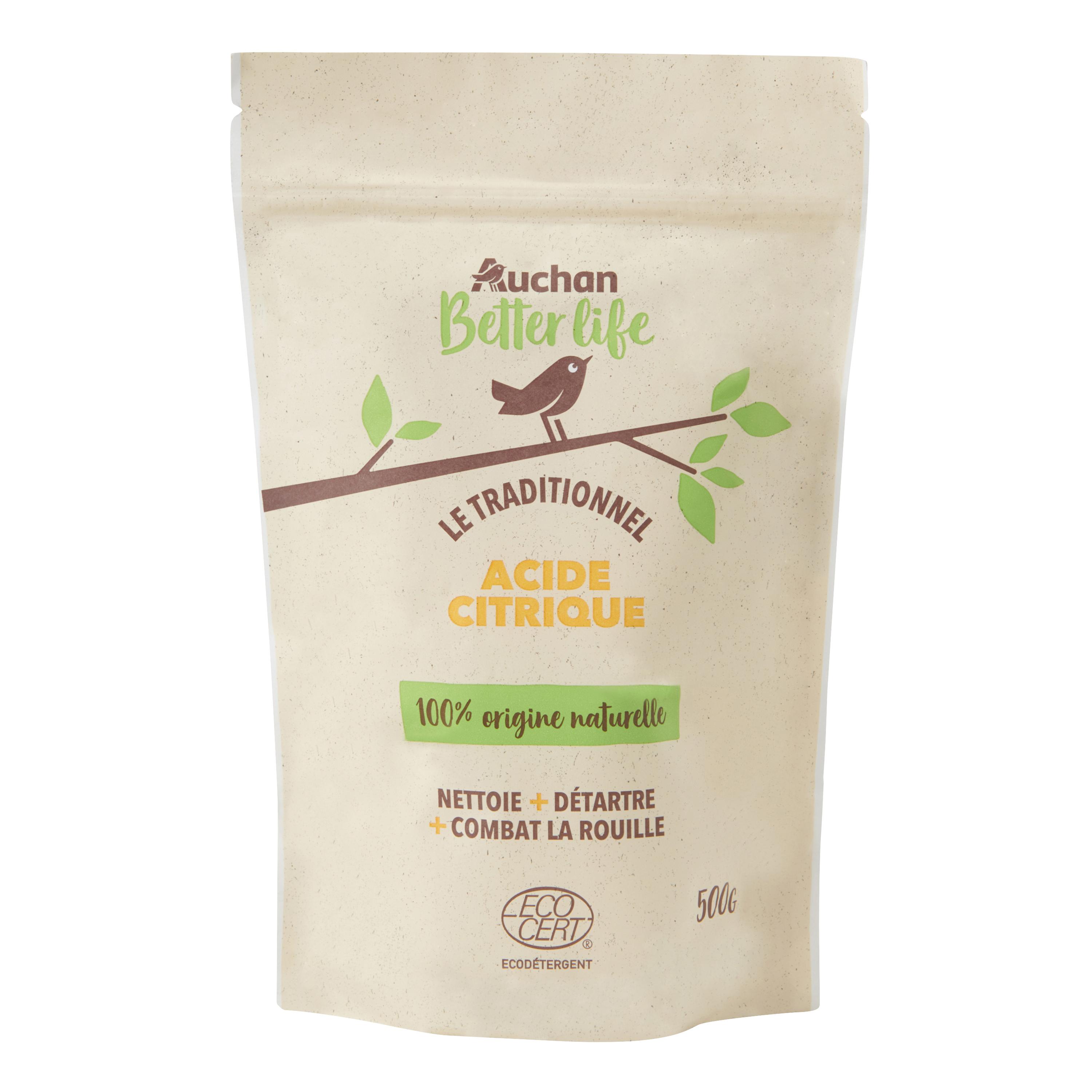 Voir la diapositive 4 : AUCHAN BETTER LIFE Acide citrique 500g
