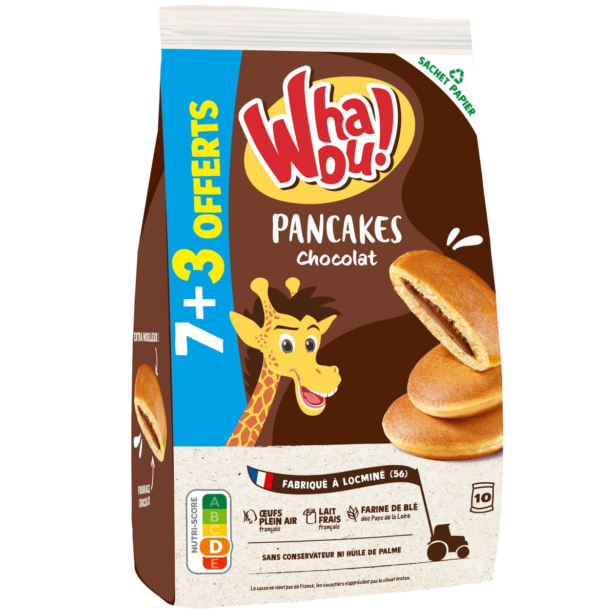 WHAOU Pancakes au chocolat 10 pancakes 370g