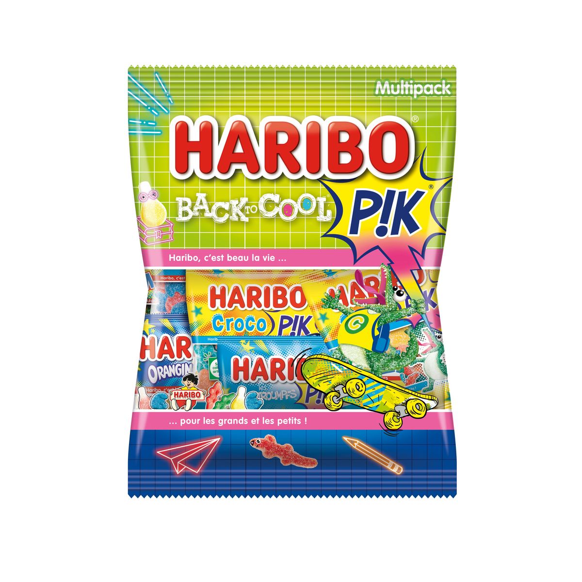 HARIBO Back to cool pik assortiment de bonbons 720g