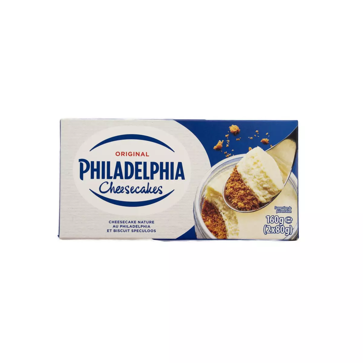 PHILADELPHIA Cheesecake nature et biscuit spéculoos 2x80g