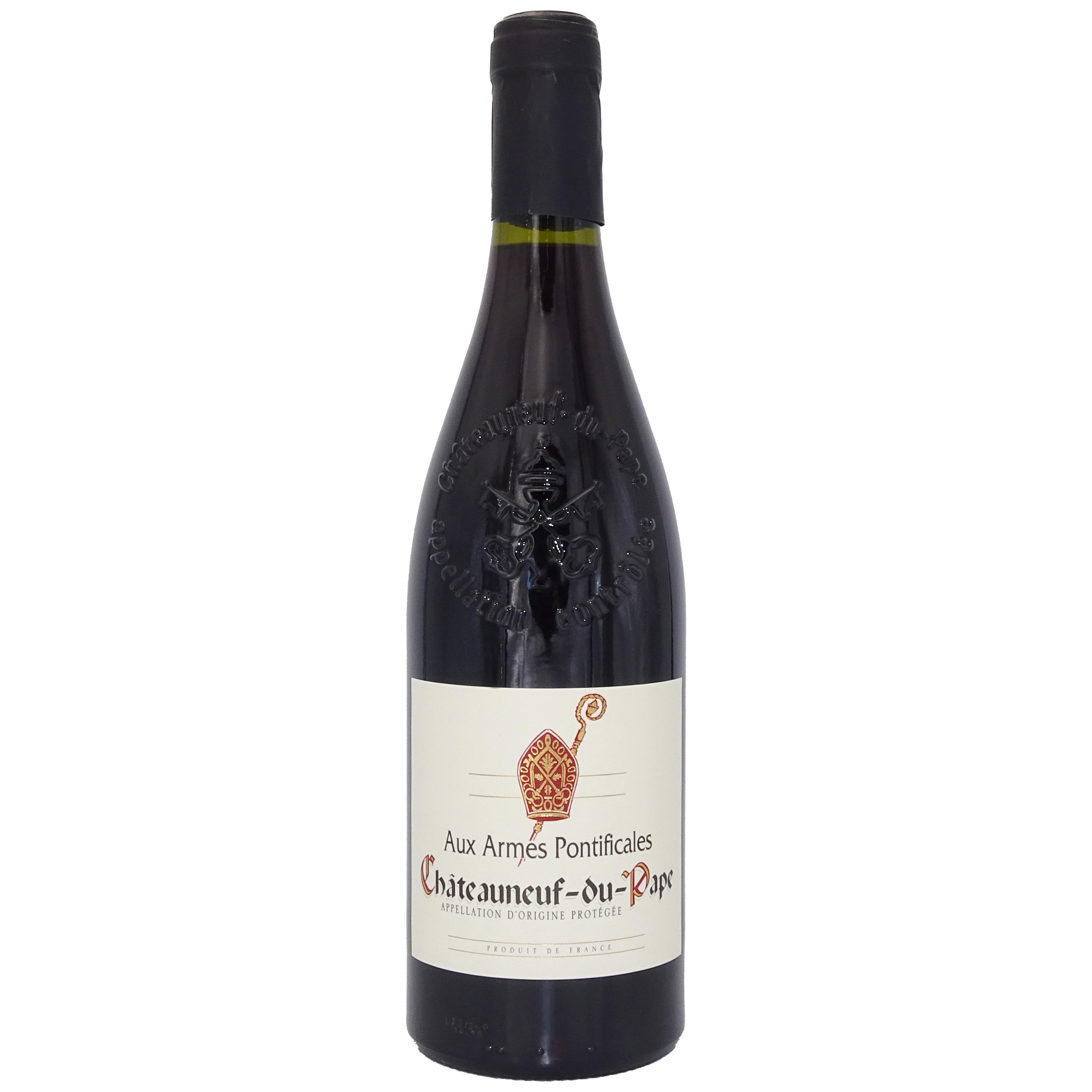 AOP Château neujf du pape aux armes Pontificales rouge 75cl