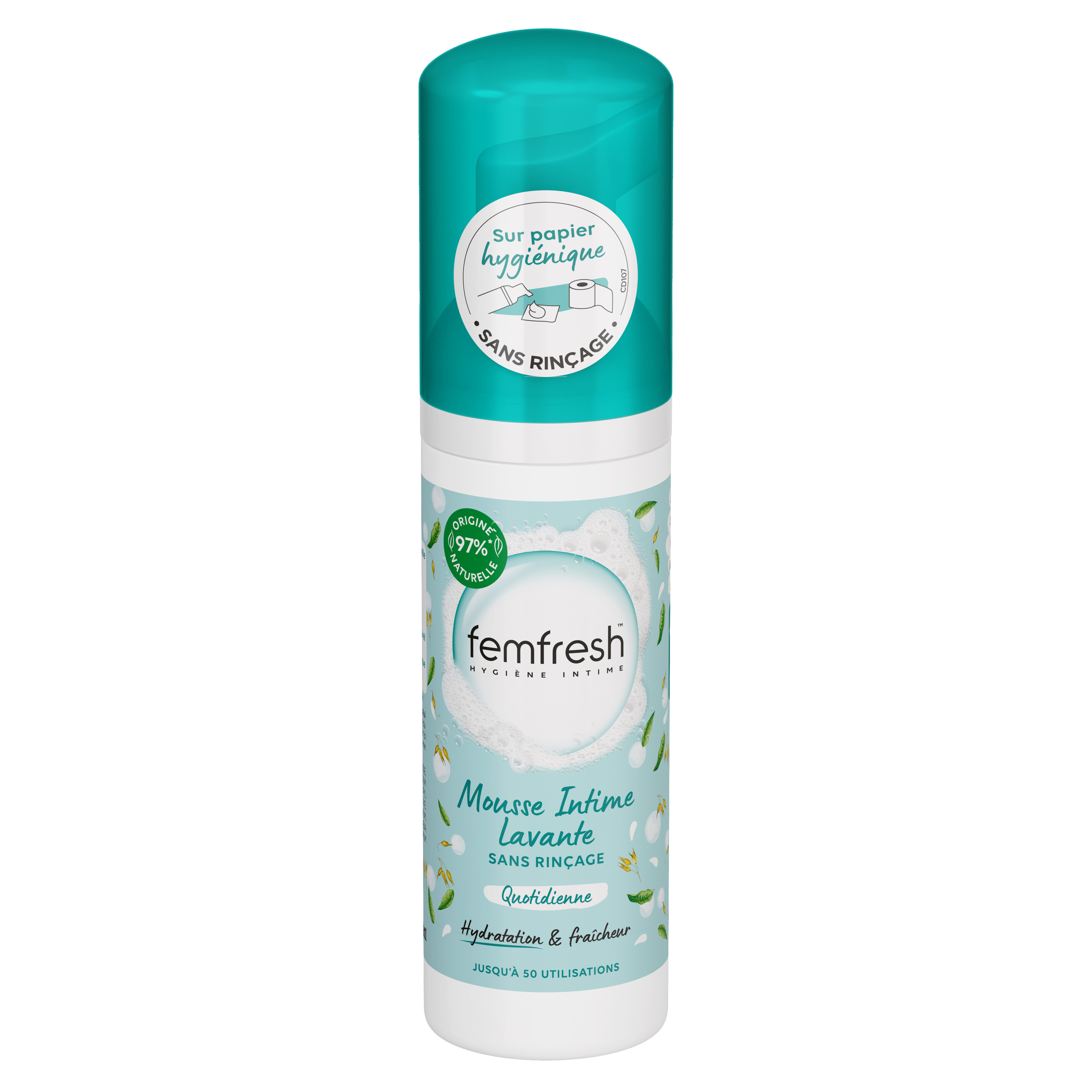 Voir la diapositive 2 : FEMFRESH Mousse intime lavante quotidienne 50ml