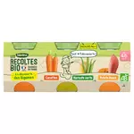 BLEDINA Les récoltes bio petit pot 3 variétés carottes haricots verts et patate douce dès 4 mois 3x130g