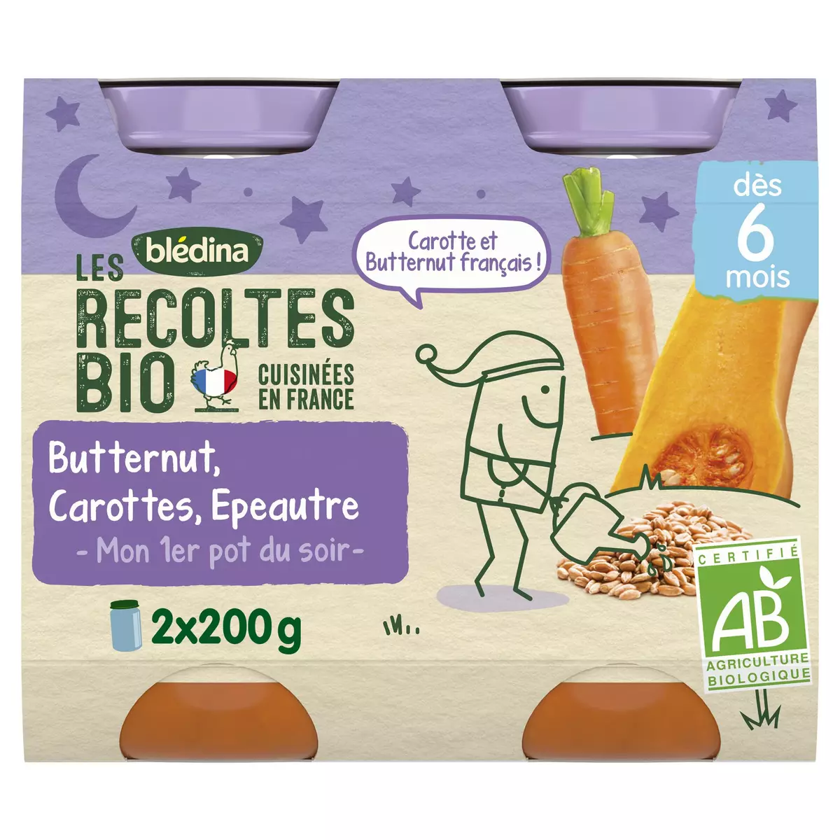Babybio petits pots bébé Carotte Bio - Alimentation dès 4 mois