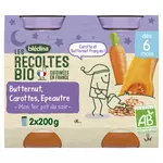Blédina BLEDINA Les récoltes bio petit pot butternut carottes épeautre dès 6 mois