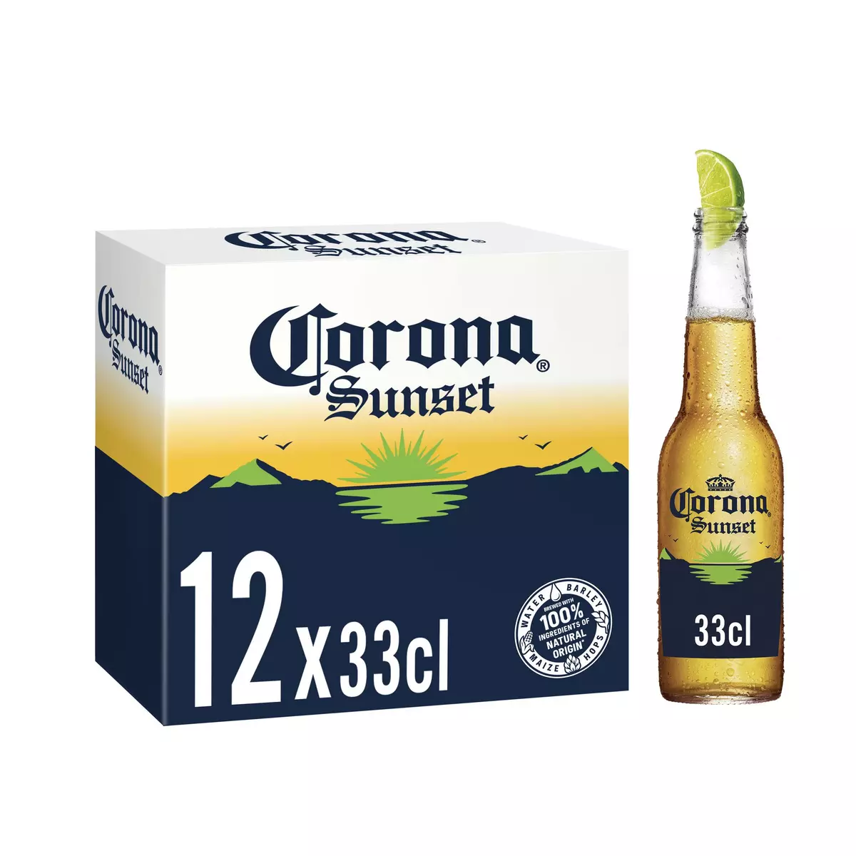 CORONA SUNSET Bière au spiritueux mexicain et vrai jus de fruits 5.9% 12x33cl