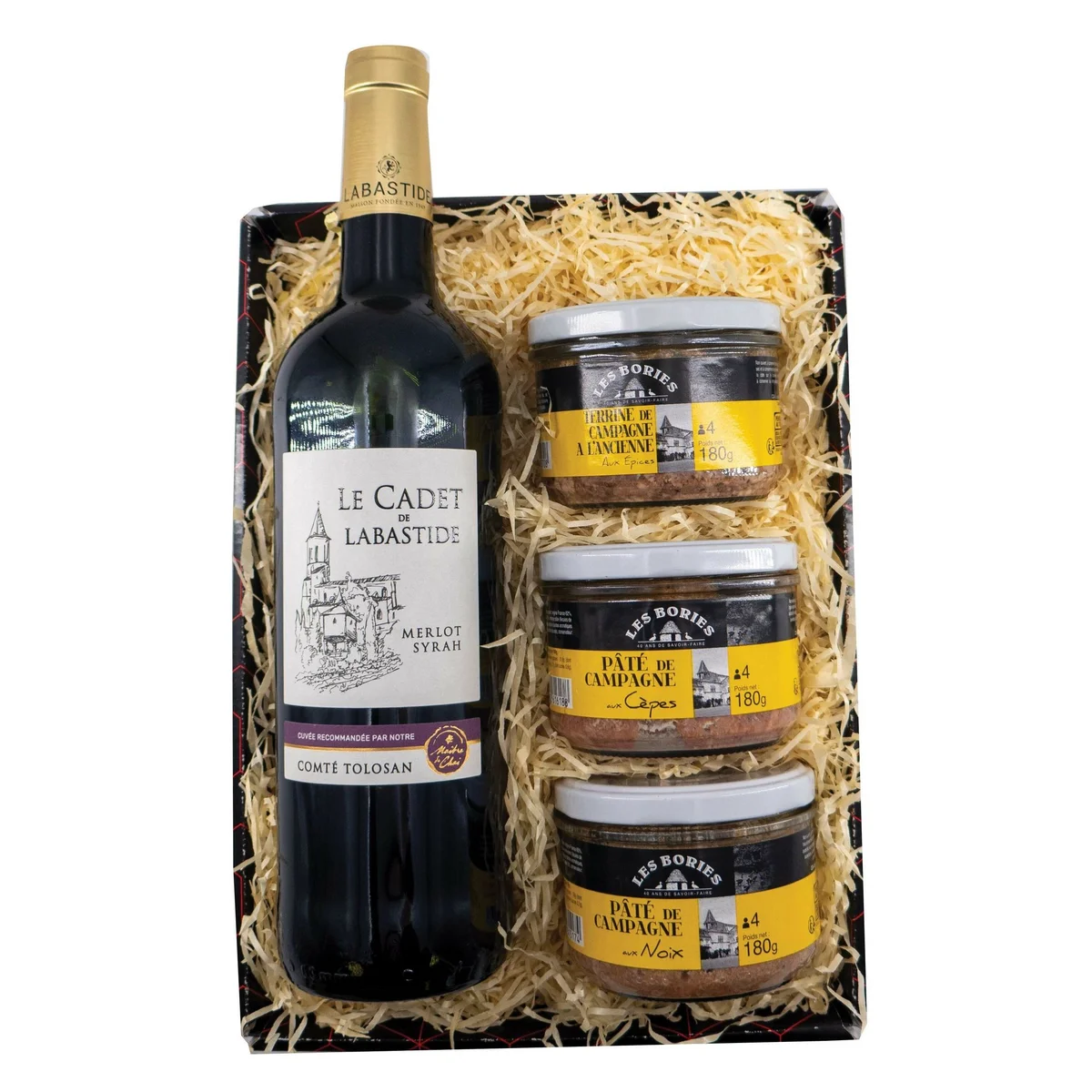 BORIES Coffret La Sarladaise vin, pâté et terrine de campagne 4