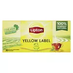 LIPTON Yellow label thé noir origine Kenya 30 sachets 60g