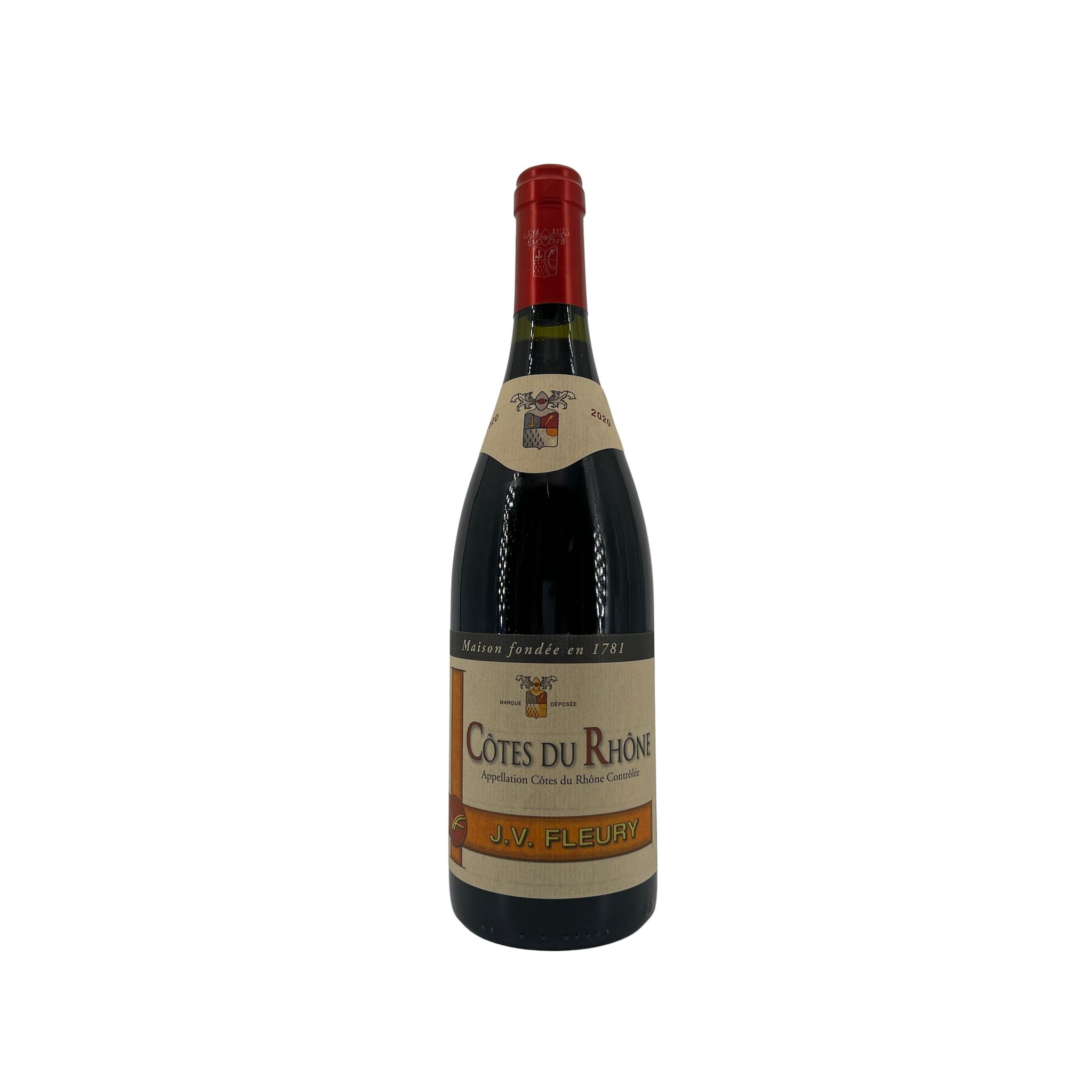 Voir la diapositive 2 : AOP Côtes du Rhône JV Fleury rouge 75cl