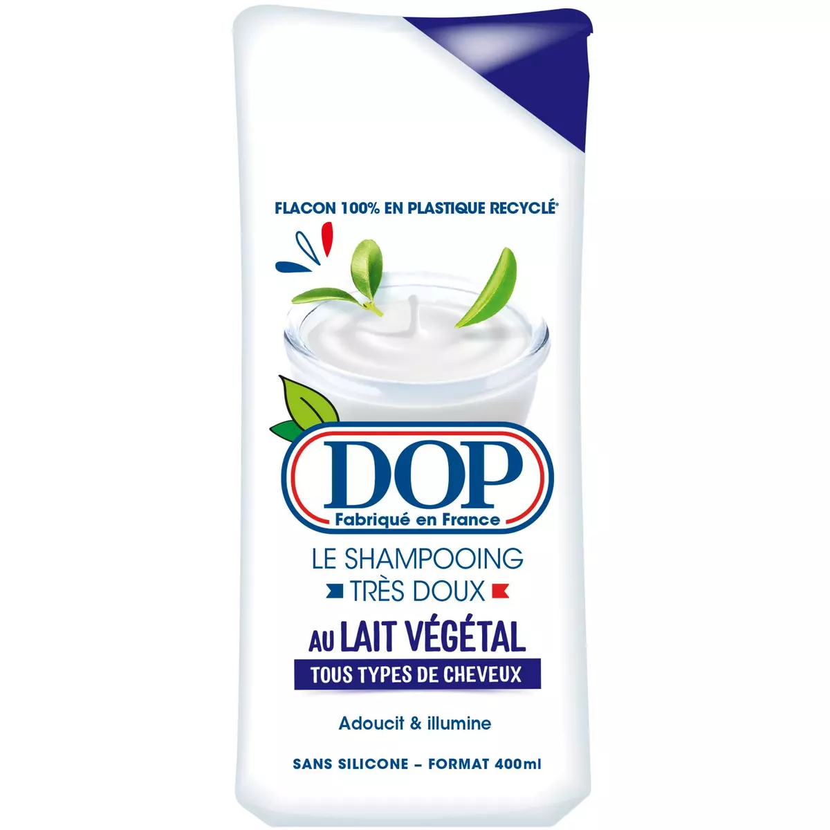 DOP Shampooing très doux au lait végétal tous types de cheveux 400ml